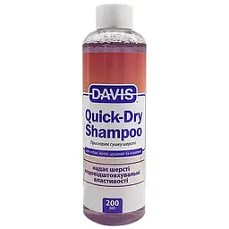 Шампунь Davis Quick-Dry Shampoo ДЕВІС для швидкої сушки собак і котів (концентрат) 200 мл (QDSR200)