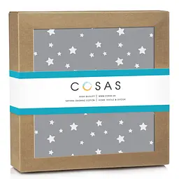 Пелюшки фланелеві Cosas Starsfall 80х80 см (FlannelDiapers_StarfallGrey_80x80) - мініатюра 2