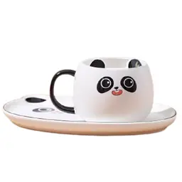 Чашка BonaDi Panda 2 300 мл (14616) черно-белая      