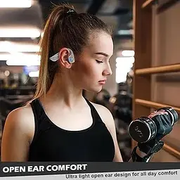 Бездротові навушники з кістковою провідністю Paramita DV68 з Bluetooth 5.3 і RGB-підсвічуванням Сіро-помаранчевий - мініатюра 7