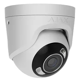 IP-відеокамера Ajax 5 Мп з гібридним підсвічуванням TurretCam HL (5 Мп/4 mm) біла