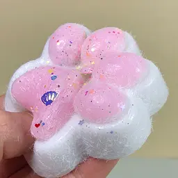 Сквіш антістрес UFT Squish Cat Paw Fluffy 8 Пухнаста лапка White / Pink - мініатюра 4