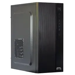 Корпус GTL T1651 чорний, без БЖ, Mini Tower, Micro ATX / Mini ITX, 2xUSB 2.0, 370x176x410 мм, 0.4 мм, 2.6 кг