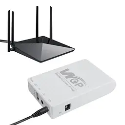 Джерело безперебійного живлення з блоком живлення Mini UPS WGP UPS103C Quick Charge 20000mAh 5V/12V/12V, Li-ion 4*5Ah, для роутера та оптичного терміналу. Блок живлення 12/3А (36W) (42-00317) - мініатюра 8