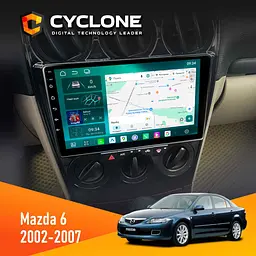 Штатна магнітола Mazda 6 2002-2007 Cyclone C9-013 4x64 DSP 4G Cyclone (НФ-00007327)