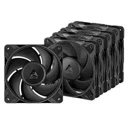 Набір із п'яти вентиляторів для корпусу 120 мм Arctic P12 Pro PST 5pcs ACFAN00307A Black - мініатюра 2