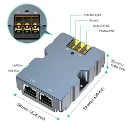 PoE інжектор EDUP EP-SK0015 для Starlink Gen 3 320W GigE живлення мережевого обладнання (19211) - мініатюра 2