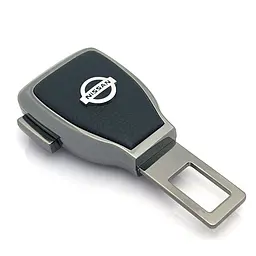 Заглушка перехідник ременя безпеки з логотипом Nissan Темний хром 1 шт