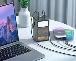 Зовнішній акумулятор Hoco J110 Powerful 60000mAh 22.5W Black [101229] - мініатюра 7