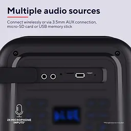 Портативна акустична система Trust Azura 50Вт, 1.0, ВТ 5.2, TWS, MP3, IPX4, RGB, Чорний - мініатюра 9
