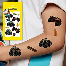 Набір тимчасових татуювань Машини монстри Tattooshka L-64 різнокольорові - мініатюра 2