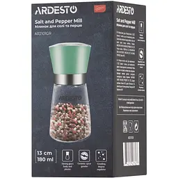 Млинок для солі та перцю Ardesto Gemini, 13.7 см, зелена (AR2101GR) - мініатюра 4