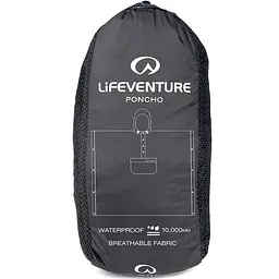 Пончо Lifeventure Poncho ONE SIZE Чорний - мініатюра 4