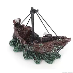 Декорація затонулий корабель Aqua Nova 12x5,5x10 см (AN664) - мініатюра 2