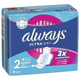 Гігієнічні прокладки Always Ultra Day Super розмір 2, 8 шт.