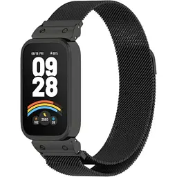 Ремінець DK для Xiaomi Mi Smart Band 9 Active Metal Milanese Loop Magnetic (018854) (black)