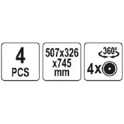 Ящики для інструментів Yato S12 на платформі з колесами 50.7x32.6x74.5 см (YT-09191) - мініатюра 6