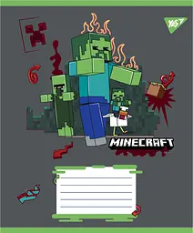 Тетрадь YES 18арк.# /767579/ Minecraft Heroes (25/400) упаковка 25 шт - мініатюра 4