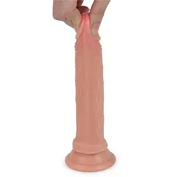 Фалоімітатор Dual-Layered Liquid Silicone Nature Cock 18.5 см тілесний - мініатюра 8