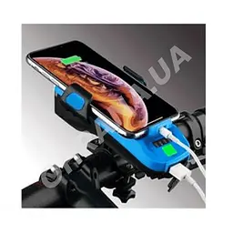 Велофара QX-Q21-T6+COB з Pоwer Bank та кріпленням для телефону - мініатюра 2