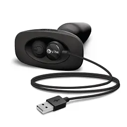 Анальна пробка B-Vibe Rimming Plug 2 15 см (чорний) - мініатюра 4