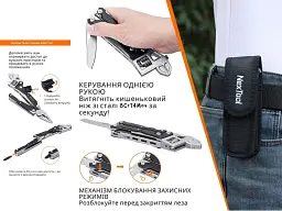 Плоскогубці з розвідним ключем Nextool Adjustable Wrench Pliers W4 NE20362A - мініатюра 5