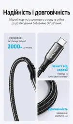 Кабель Vention CTKBAV USB-C - USB-C PD 100 Вт 1,2 м чорний (CTKBAV) - мініатюра 6