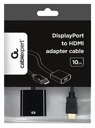 Перехідник Cablexpert DisplayPort-HDMI, 0.1м Black (A-DPM-HDMIF-002) - мініатюра 3