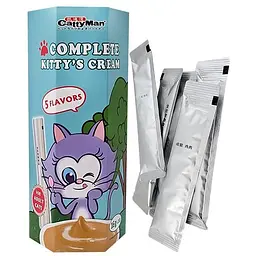 Ласощі для котів CattyMan Complete Kitty’s Cream ікра з куркою, лососем, тунцем, яловичиною, качкою