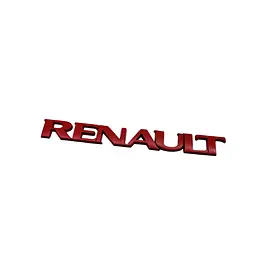 Емблема напис Renault ПластикЧервоний на скотчі (Завод)