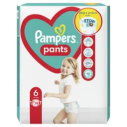 Підгузки Pampers трусики Pants Giant Розмір 6 (14-19 кг) 19 шт (8006540067802) - мініатюра 3