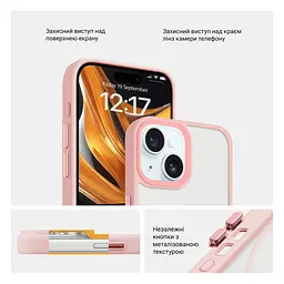 Чехол для Apple iPhone 15, Uniq MagCase, розовый, противоударный, панель-накладка с MagSafe, ударопрочный TPU+PC, с магнитом MagSafe, поддержка полноценной беспроводной зарядки, ArmorStandart (ARM75287) - мініатюра 3