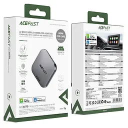 Адаптер ACEFAST QC2 AI Box CarPlay wireless adapter for car Metal Gray (6974316285830) - мініатюра 2