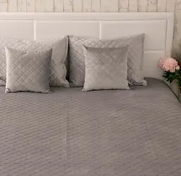 Покривало Руно VeLour 150х220 "Grey ромб" (360.55_Grey ромб) - мініатюра 3