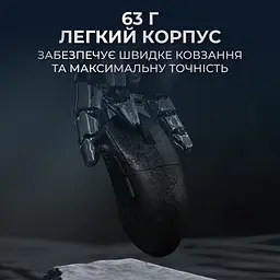 Мишка Ajazz AJ199 MAX Carbon fiber Wireless/Bluetooth/USB Black (AJ199-MAX-B) - мініатюра 11