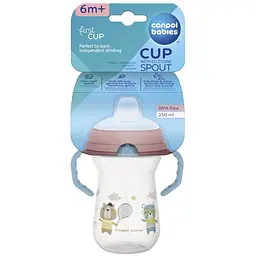 Кружка тренувальна Canpol babies First Cup Bonjour Paris 250 мл рожевий - мініатюра 3