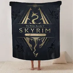 Плед 3D плюшевий подаруноковий Skyrim 160х200 см - мініатюра 2