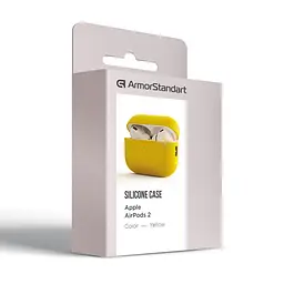 Силіконовий чохол для навушників Apple AirPods Pro 2 2022, Silicone Case, жовтий, захисний чохол, ультратонкий і легкий, захист від подряпин, пилу та ударів, м"який силікон, ArmorStandart (ARM64537) - мініатюра 3