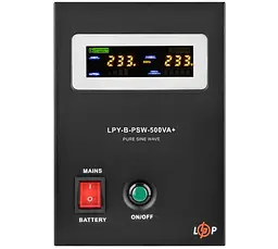 Джерело безперебійного живлення з правильною синусоїдою LogicPower LPYBPSW-500VA 350Вт, LCD, 12V під зовнішній АКБ, заряд 10А - мініатюра 2