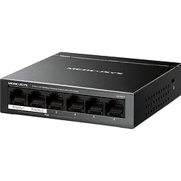 Комутатор Mercusys 6-портовий 10/100 Мбіт/с ( 4 портів PoE+ ) Mercusys, MS106LP (MS106LP)