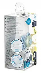 Силіконова симетрична пустушка Nuvita Air55 Cool Star, світиться в темряві, 0+ міс., світло-блакитний (NV7065GA) - мініатюра 3