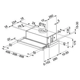 Витяжка телескопічна Franke Flexa FTC 532L GR/XS (315.0547.794) - мініатюра 3