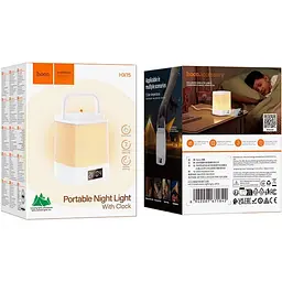 Нічний світильник Hoco HX15 Smart Clock Night Light White [159418] - мініатюра 6