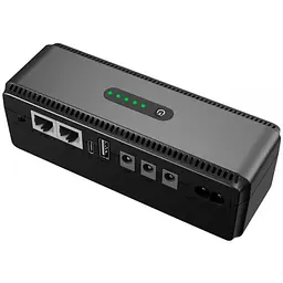ДБЖ UPS для роутера, терміналу DC1018P 12V/ 9V/ 5V 10400 mAh 18W чорний (Дизайн 3, компактний)