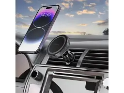 Автомобільний тримач для смартфона Proove Carbon Magnetic Air Outlet Car Mount Black (CHCM00000001) - мініатюра 5