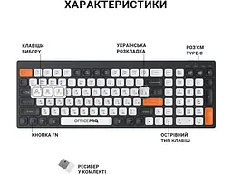 Клавіатура OfficePro SK985 Black/White (SK985BO) - мініатюра 6