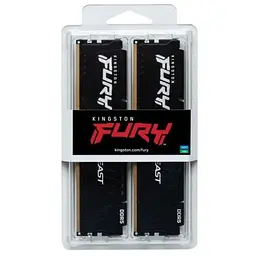 Модуль пам'яті для комп'ютера DDR5 32GB (2x16GB) 6000 MHz Fury Beast Black Kingston Fury (ex.HyperX) (KF560C36BBE2K2-32) - мініатюра 4