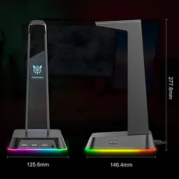 Тримач навушників Onikuma RGB Gaming ST-2 3USB AUX - мініатюра 7