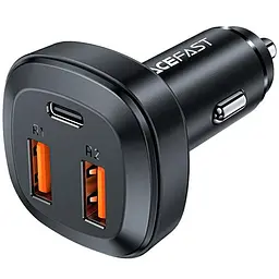 АЗП Acefast B9 PD36W+QC4.0 total 66W (2USB-A/1C) Black - мініатюра 2