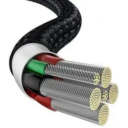 Кабель Baseus Water Drop-shaped Lamp SuperCharge Cable For Type-C 66W 2m CATSD-N01 Black - мініатюра 3